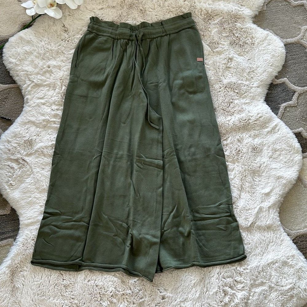 Lunya Cozy Cotton Silk Relaxed Ankle Pant Humble Green Size L - Picture 4 of 8